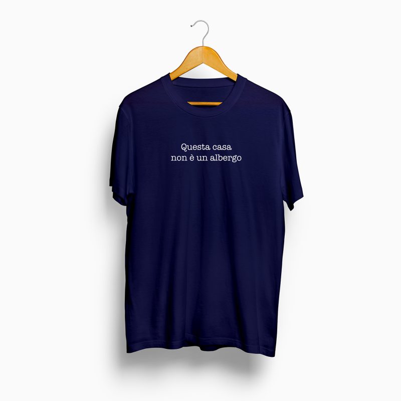 T-Shirt - Questa casa non è un albergo - Blu Scuro/Bianco